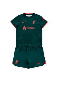 Fotbalové Dres Liverpool Dětské Třetí Oblečení 2022-23 Krátký Rukáv (+ trenýrky)